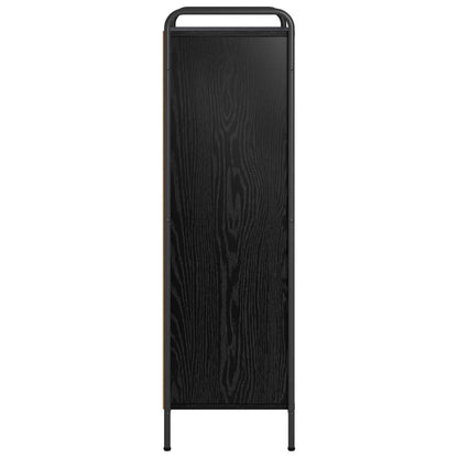 vidaXL Book Cabinet 43 x 33 x 111 cm Engineered Wood Black Oak