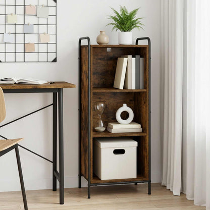 vidaXL Book Cabinet 43 x 33 x 111 cm Engineered Wood Smoked Oak