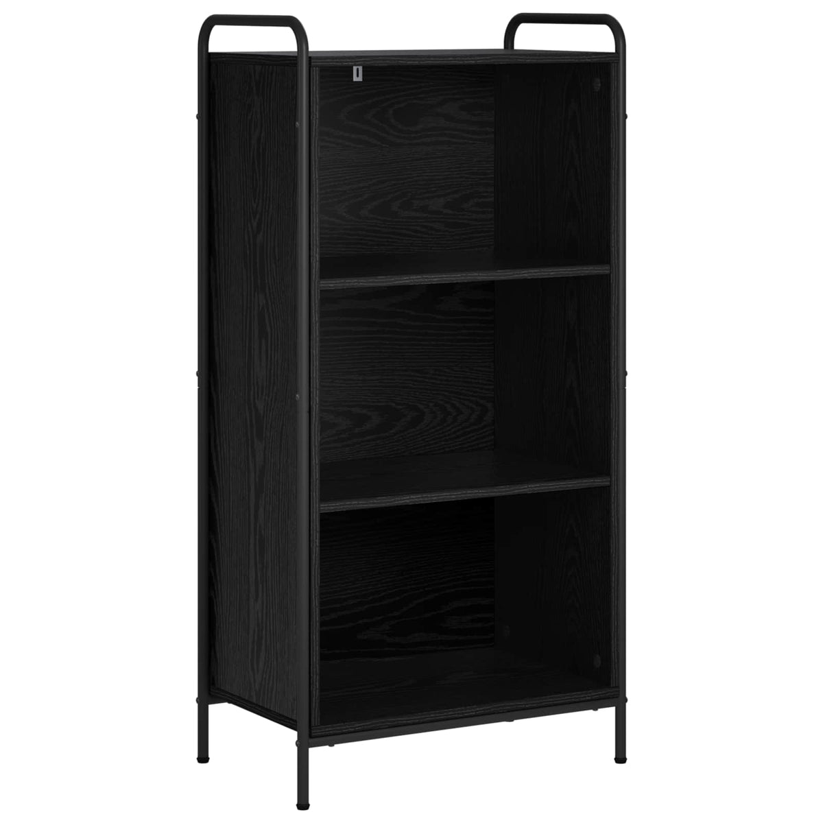 vidaXL Book Cabinet 55.5 x 33 x 111 cm Engineered Wood Black Oak