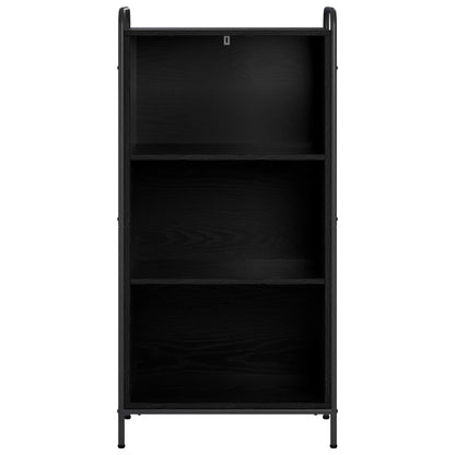 vidaXL Book Cabinet 55.5 x 33 x 111 cm Engineered Wood Black Oak