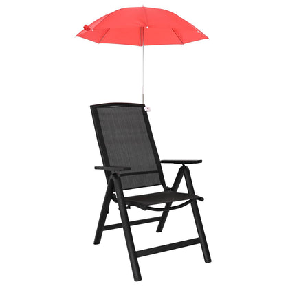 vidaXL Umbrella with Clamp 2 pcs Fire Brick Red Ø 105 x 86 cm