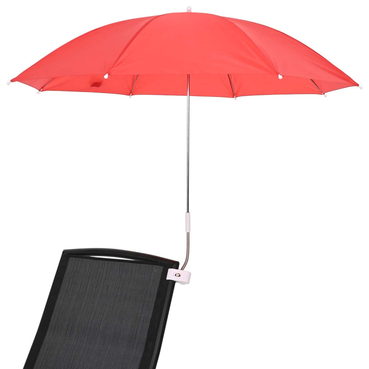 vidaXL Umbrella with Clamp 2 pcs Fire Brick Red Ø 105 x 86 cm