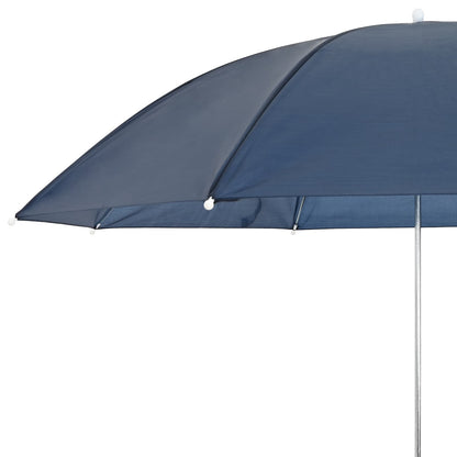 vidaXL Umbrella with Clamp 2 pcs Navy Blue Ø 105 x 86 cm
