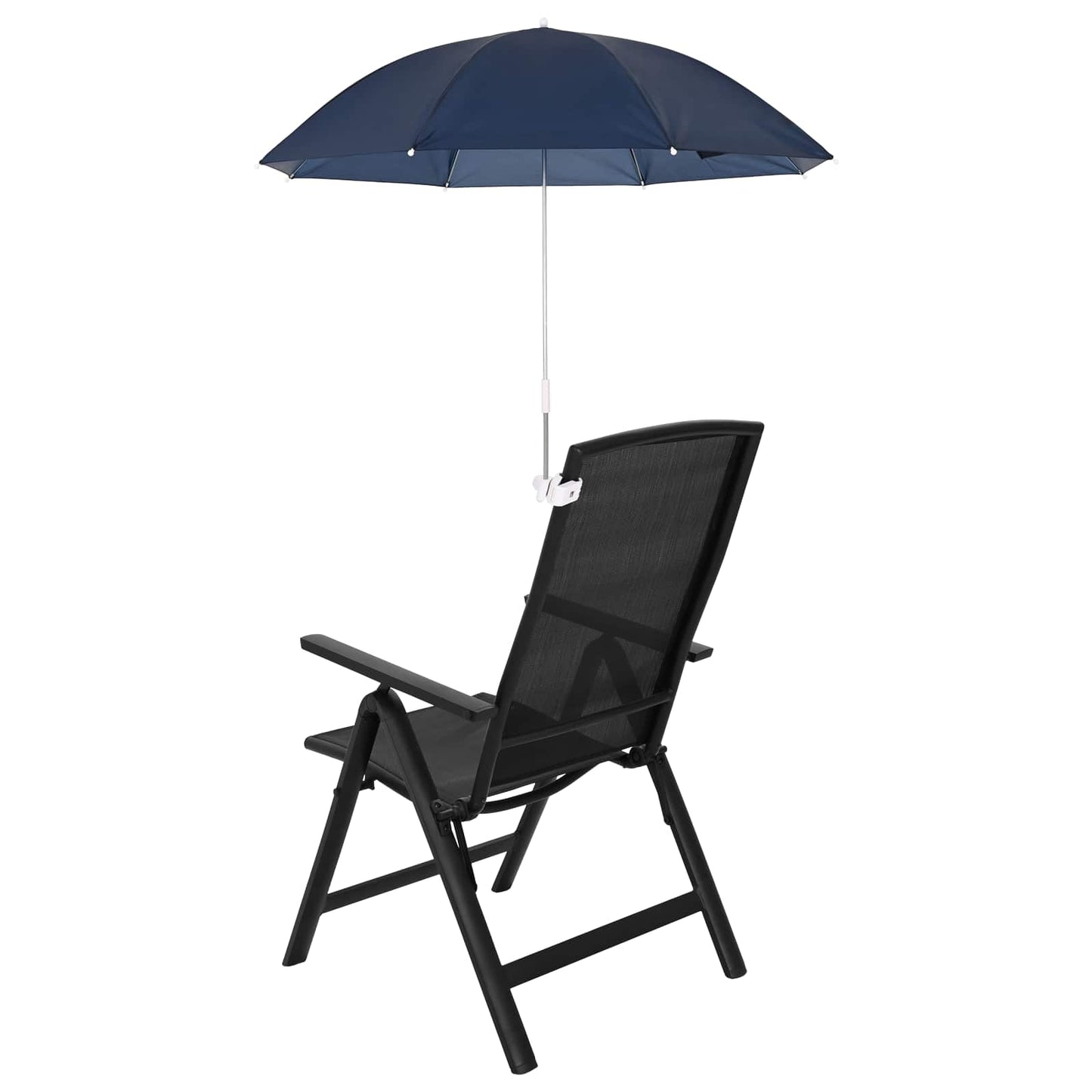 vidaXL Umbrella with Clamp 2 pcs Navy Blue Ø 105 x 86 cm