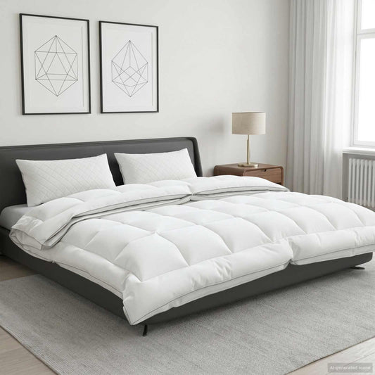 vidaXL Duvet TRIER 200x200cm 4 Seasons 140+220GSM 100% Australian Wool