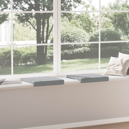 vidaXL Bench Cushion 2 pcs Fabric Light Grey Depth 35 cm