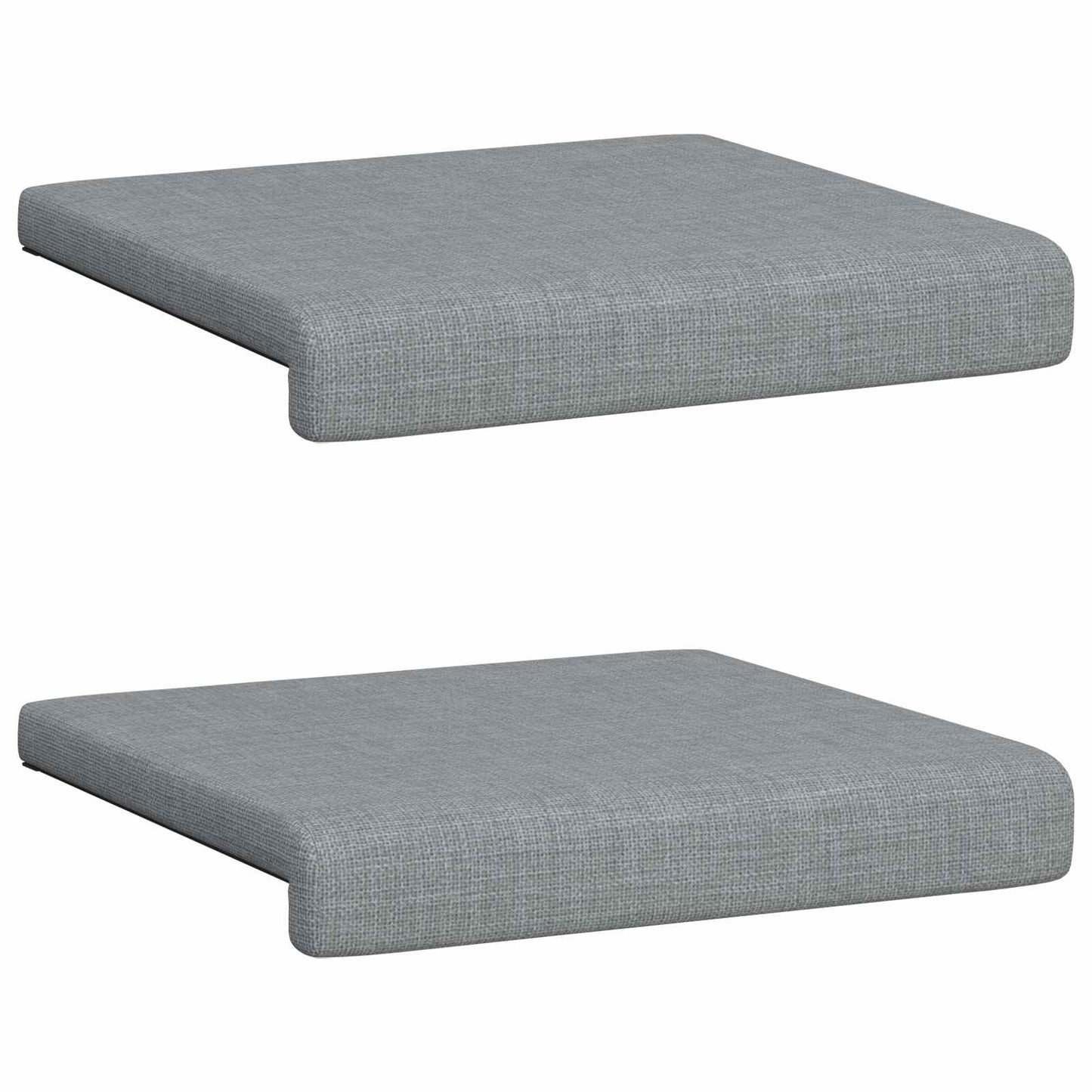 vidaXL Bench Cushion 2 pcs Fabric Light Grey Depth 35 cm