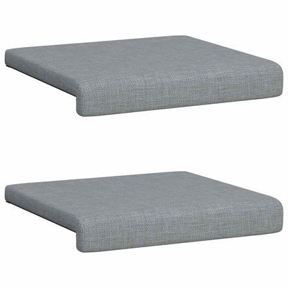 vidaXL Bench Cushion 2 pcs Fabric Light Grey Depth 35 cm