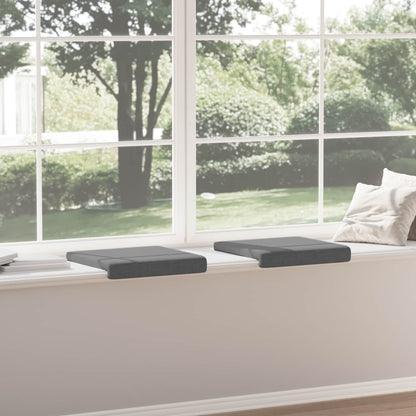 vidaXL Bench Cushion 2 pcs Fabric Dark Grey Depth 35 cm