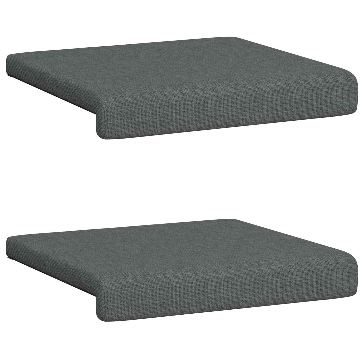 vidaXL Bench Cushion 2 pcs Fabric Dark Grey Depth 35 cm