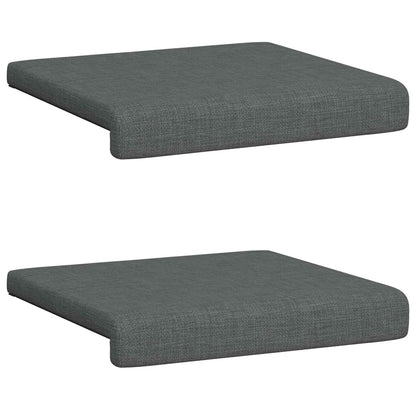 vidaXL Bench Cushion 2 pcs Fabric Dark Grey Depth 35 cm