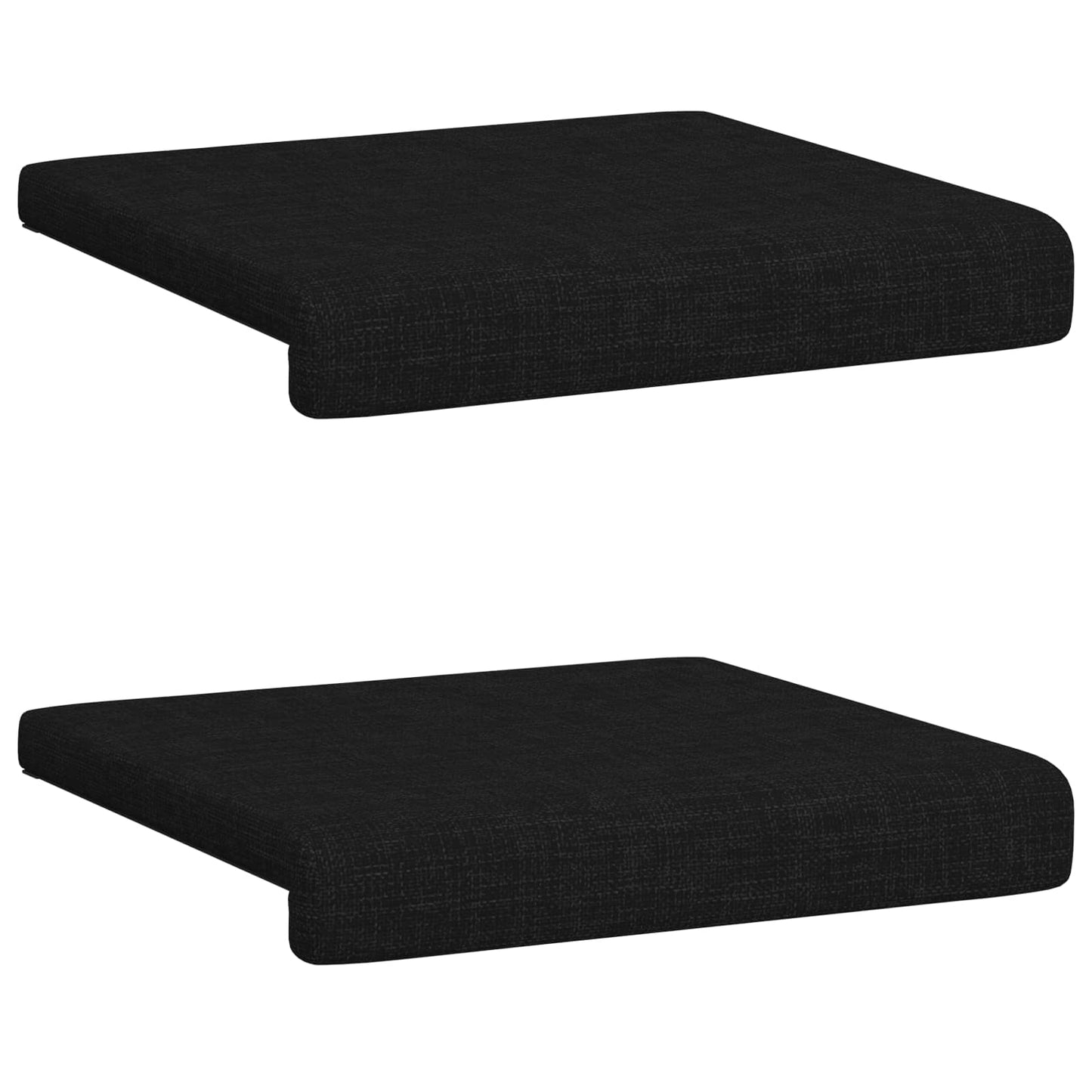 vidaXL Bench Cushion 2 pcs Fabric Black Depth 35 cm