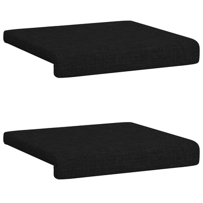 vidaXL Bench Cushion 2 pcs Fabric Black Depth 35 cm