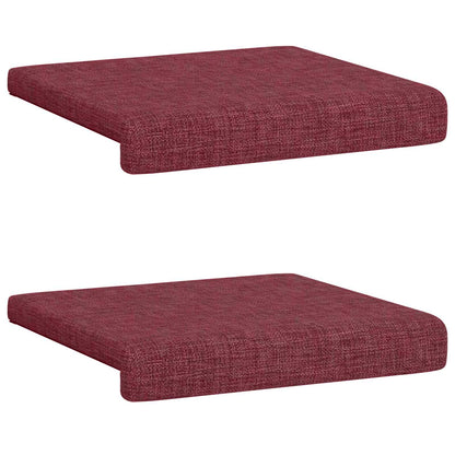 vidaXL Bench Cushion 2 pcs Fabric Wine Red Depth 35 cm