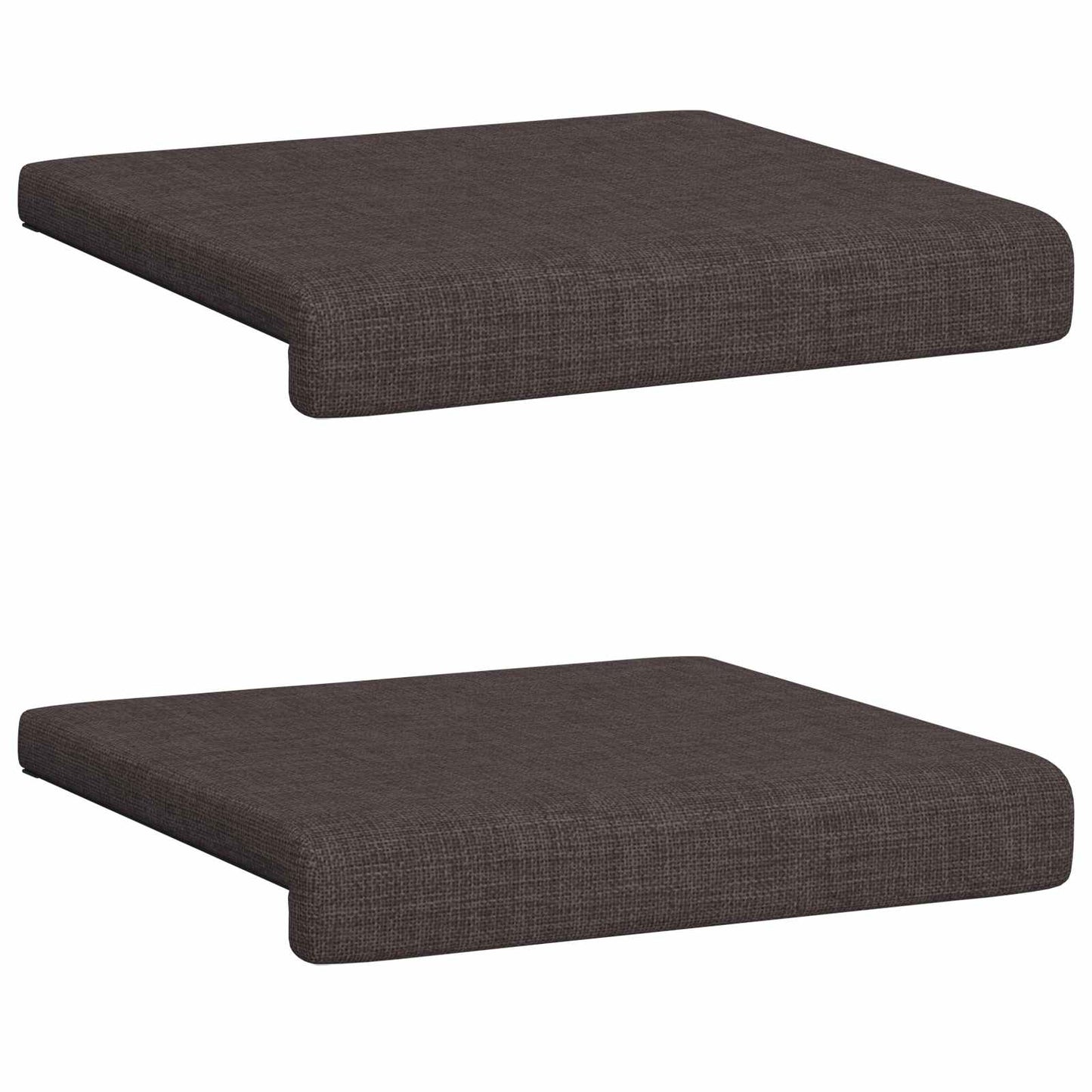 vidaXL Bench Cushion 2 pcs Fabric Dark Brown Depth 35 cm
