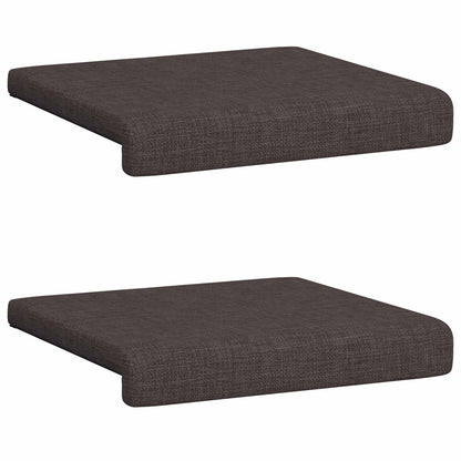 vidaXL Bench Cushion 2 pcs Fabric Dark Brown Depth 35 cm