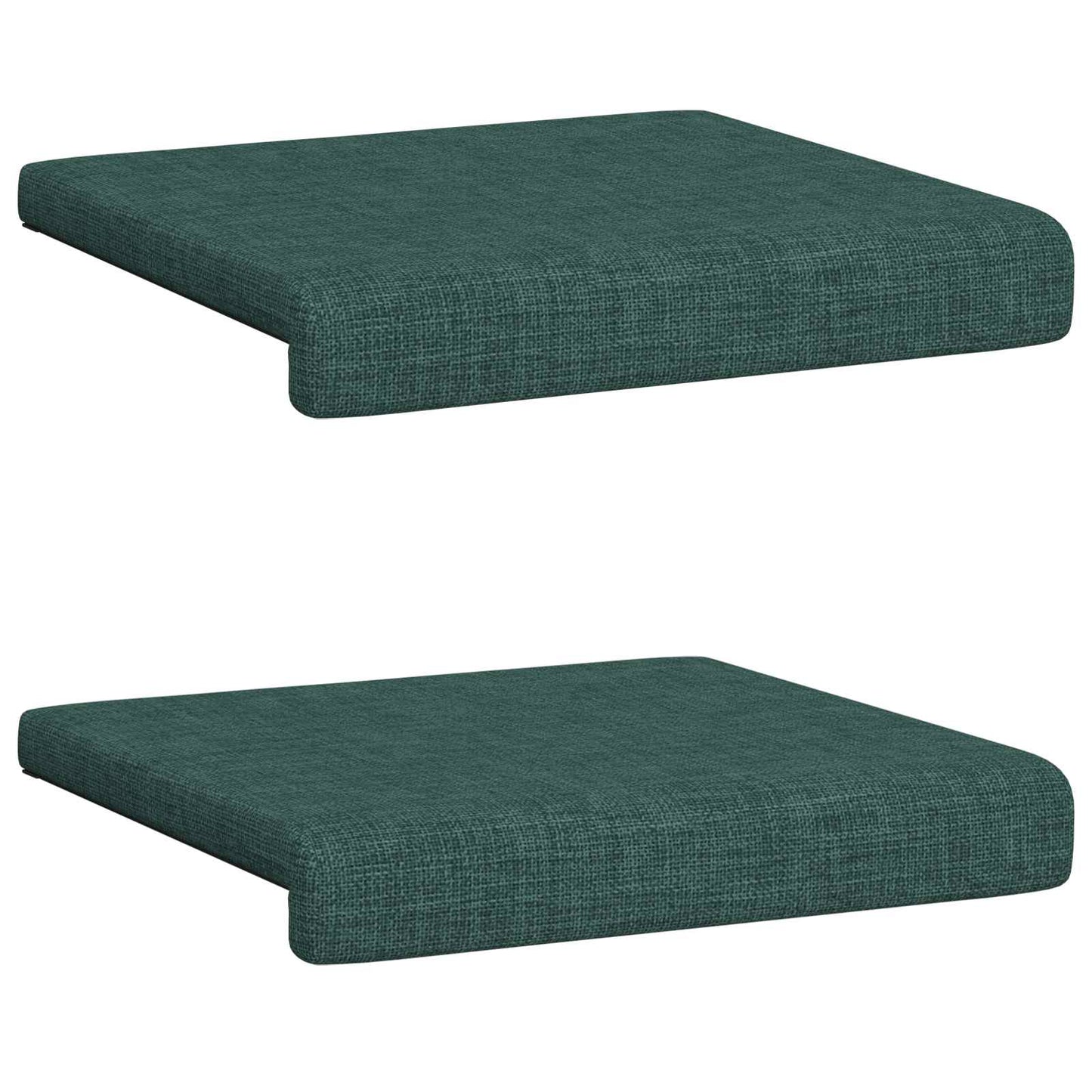 vidaXL Bench Cushion 2 pcs Fabric Dark Green Depth 35 cm
