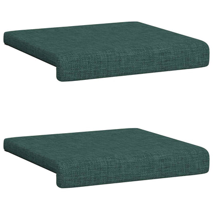 vidaXL Bench Cushion 2 pcs Fabric Dark Green Depth 35 cm
