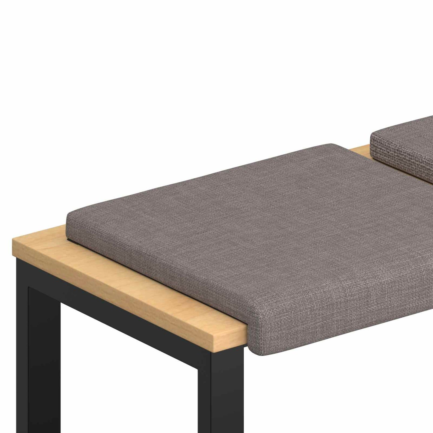 vidaXL Bench Cushion 2 pcs Fabric Taupe Depth 35 cm