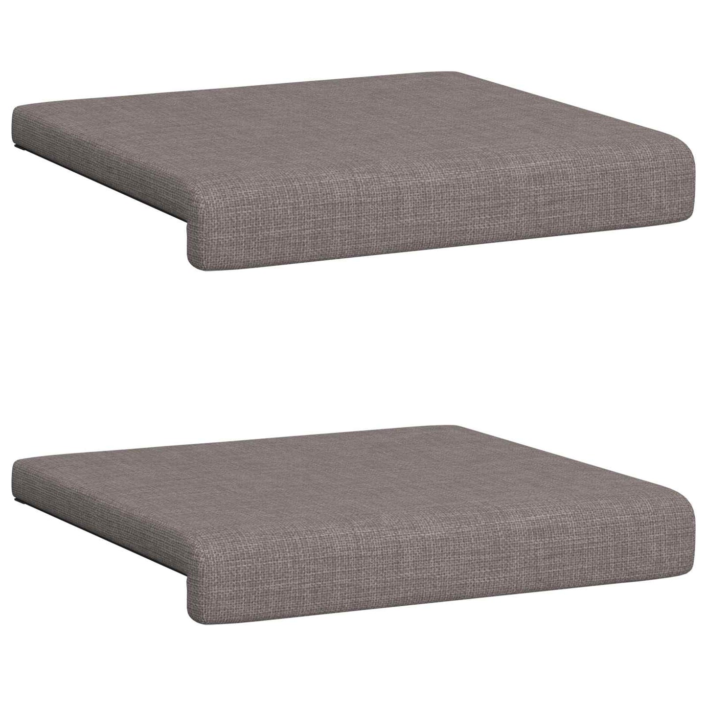 vidaXL Bench Cushion 2 pcs Fabric Taupe Depth 35 cm