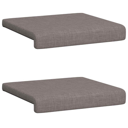 vidaXL Bench Cushion 2 pcs Fabric Taupe Depth 35 cm