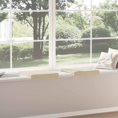 vidaXL Bench Cushion 2 pcs Fabric Cream Depth 35 cm