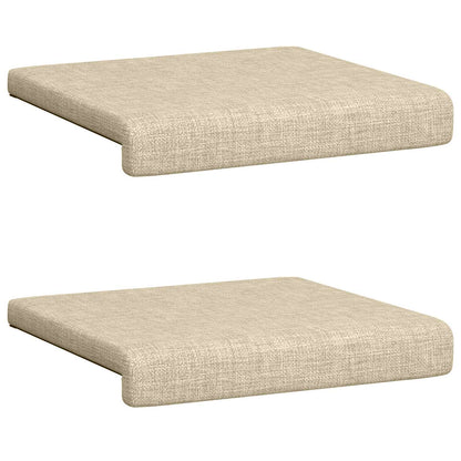 vidaXL Bench Cushion 2 pcs Fabric Cream Depth 35 cm