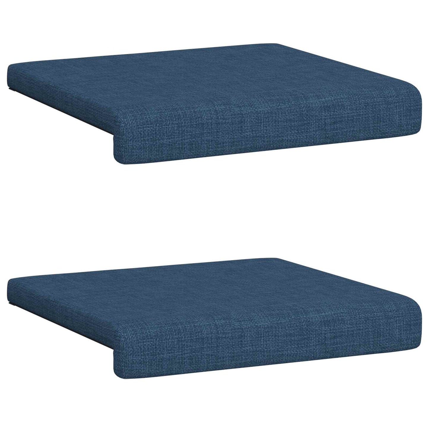 vidaXL Bench Cushion 2 pcs Fabric Blue Depth 35 cm