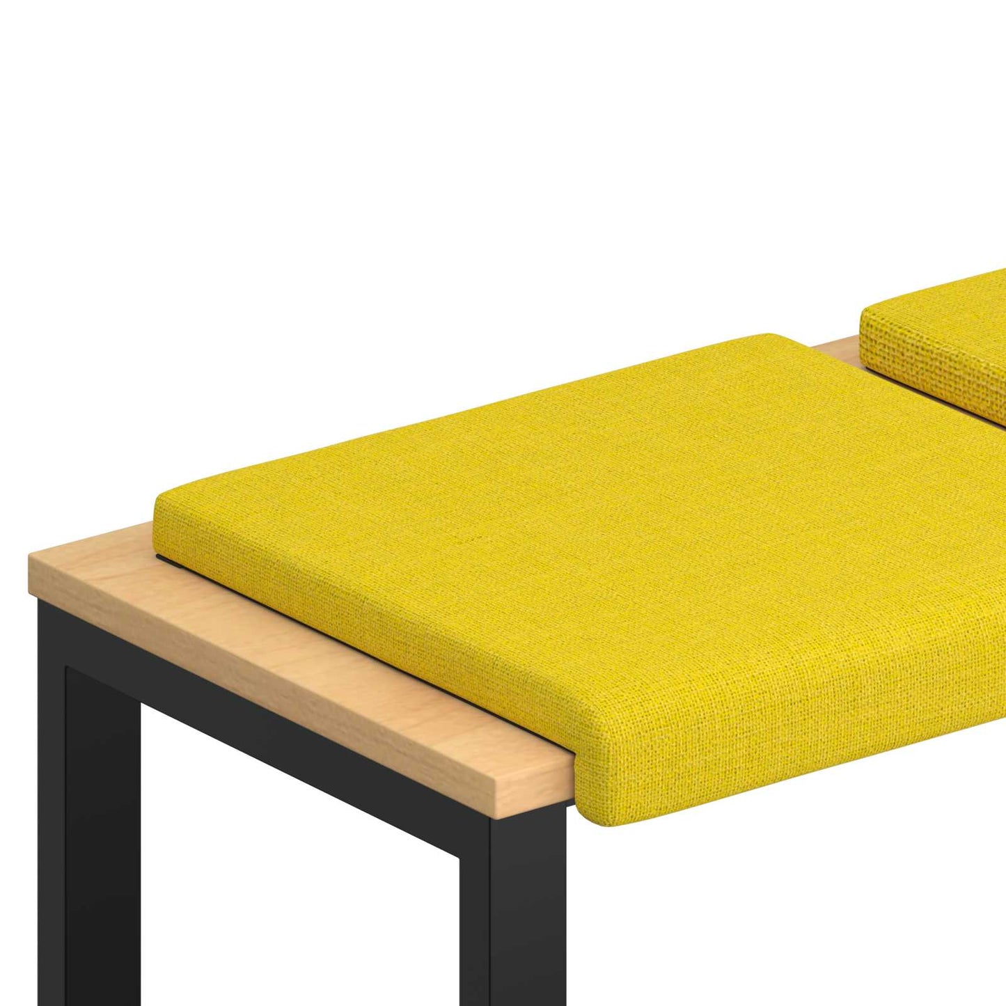 vidaXL Bench Cushion 2 pcs Fabric Light Yellow Depth 35 cm