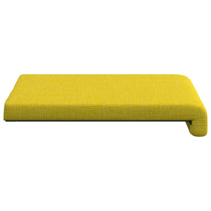 vidaXL Bench Cushion 2 pcs Fabric Light Yellow Depth 35 cm