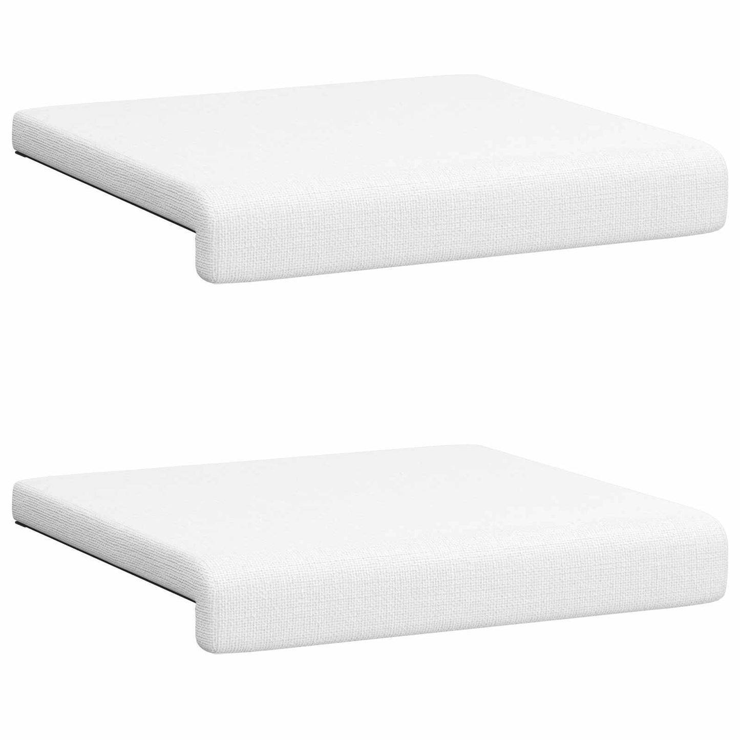 vidaXL Bench Cushion 2 pcs Fabric White Depth 35 cm