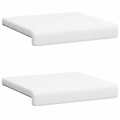 vidaXL Bench Cushion 2 pcs Fabric White Depth 35 cm