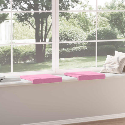 vidaXL Bench Cushion 2 pcs Fabric Pink Depth 35 cm
