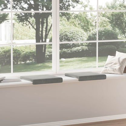 vidaXL Bench Cushion 2 pcs Velvet Light Grey Depth 35 cm