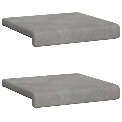 vidaXL Bench Cushion 2 pcs Velvet Light Grey Depth 35 cm