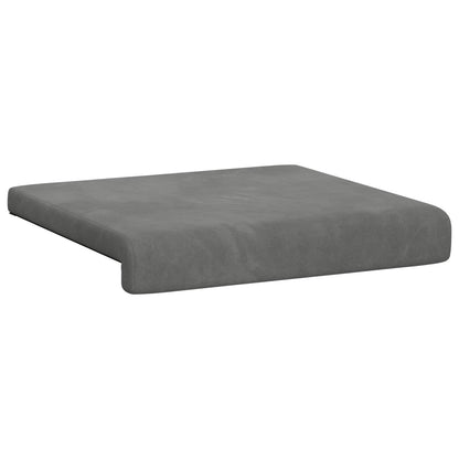 vidaXL Bench Cushion 2 pcs Velvet Dark Grey Depth 35 cm