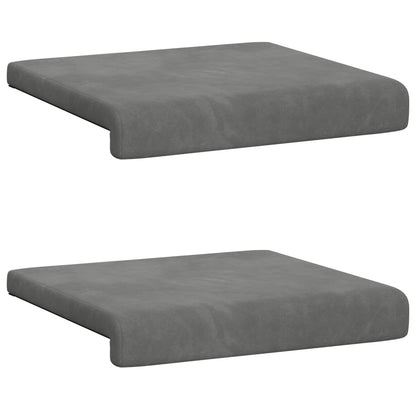 vidaXL Bench Cushion 2 pcs Velvet Dark Grey Depth 35 cm