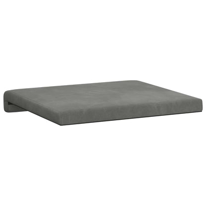 vidaXL Bench Cushion 2 pcs Velvet Dark Grey Depth 35 cm