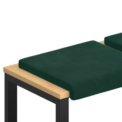 vidaXL Bench Cushion 2 pcs Velvet Dark Green Depth 35 cm