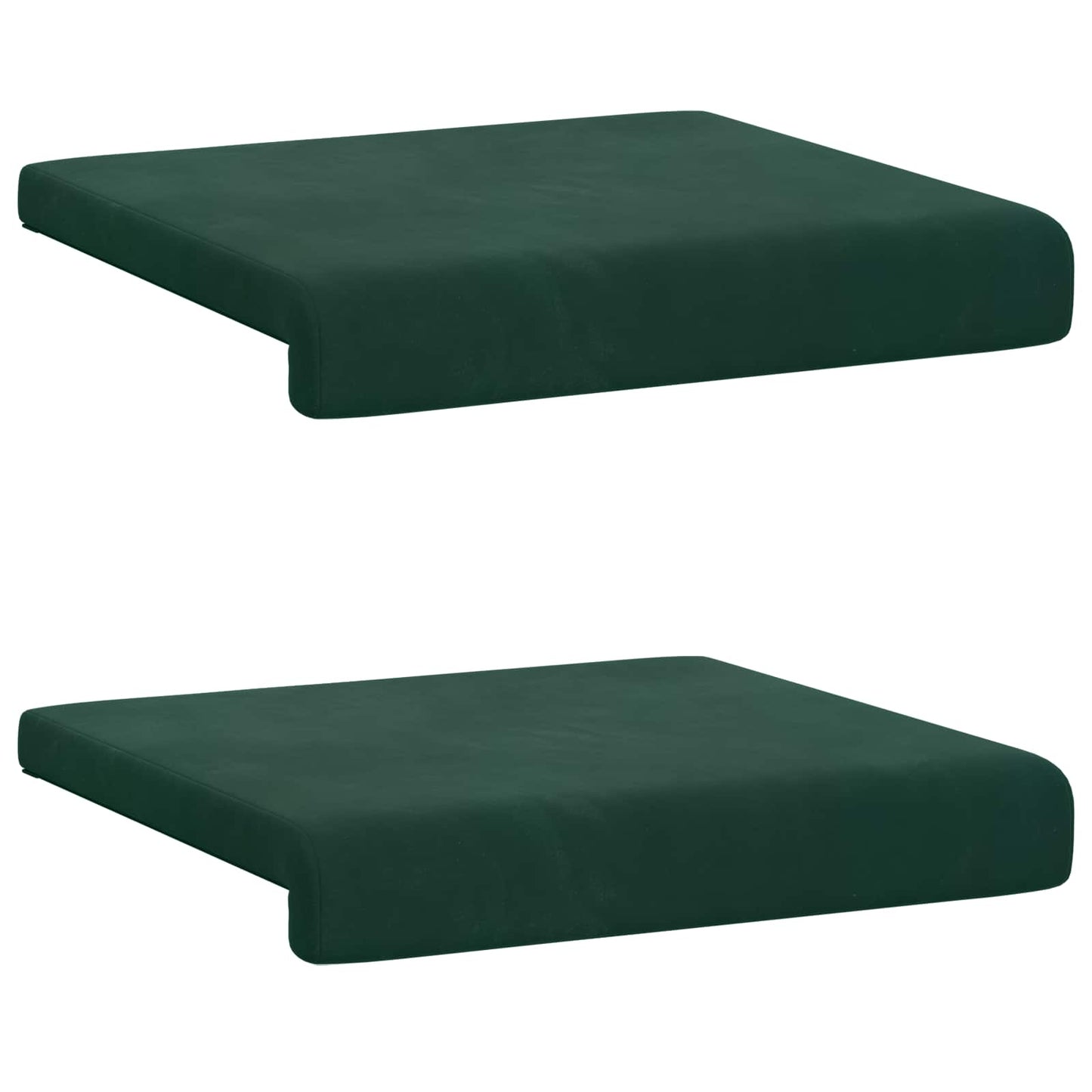 vidaXL Bench Cushion 2 pcs Velvet Dark Green Depth 35 cm