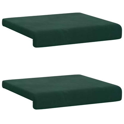 vidaXL Bench Cushion 2 pcs Velvet Dark Green Depth 35 cm