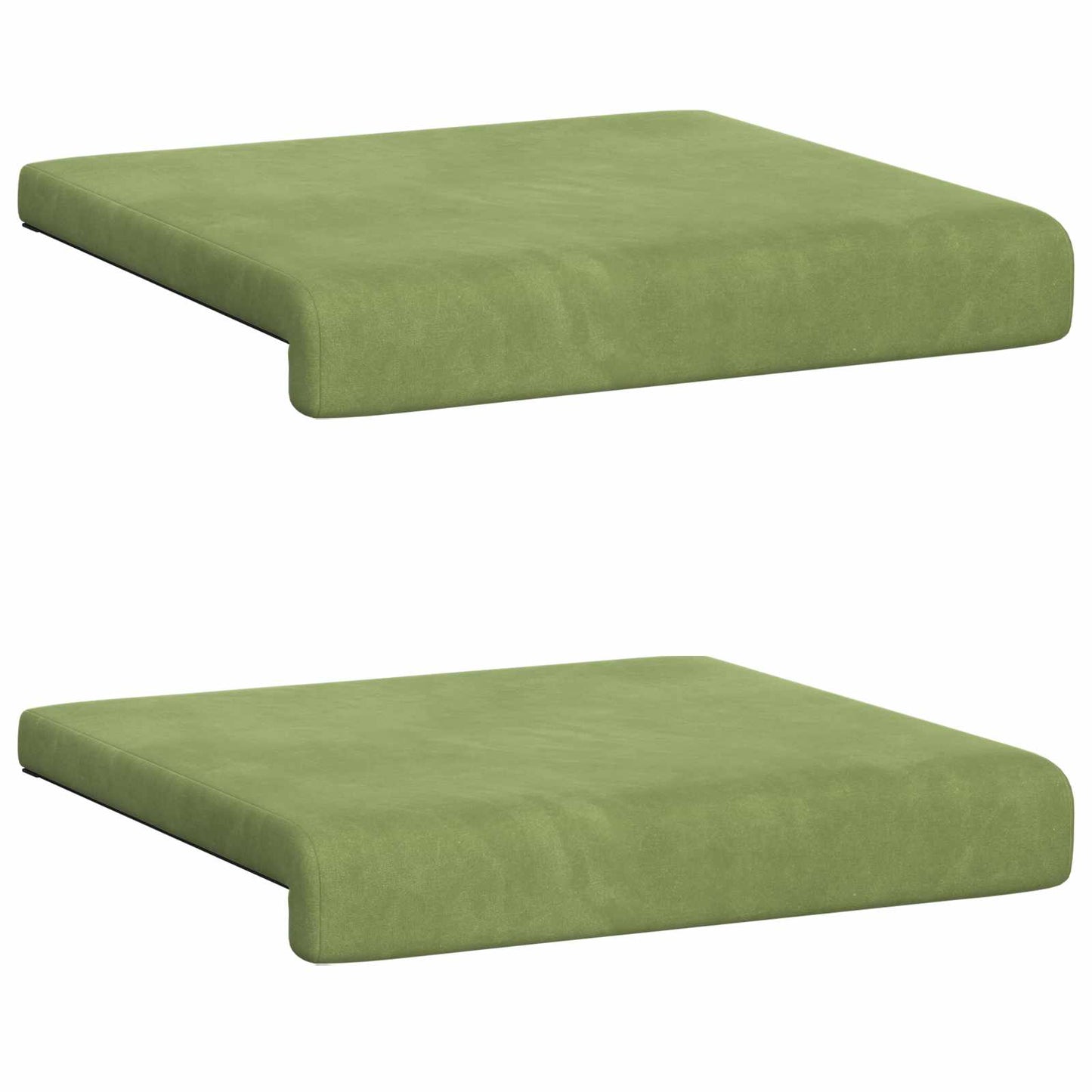 vidaXL Bench Cushion 2 pcs Velvet Light Green Depth 35 cm