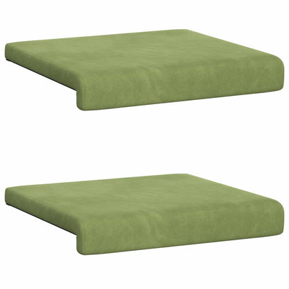 vidaXL Bench Cushion 2 pcs Velvet Light Green Depth 35 cm