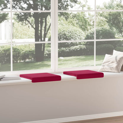 vidaXL Bench Cushion 2 pcs Velvet Wine Red Depth 35 cm