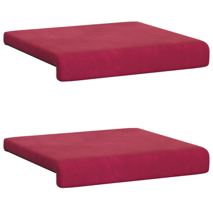 vidaXL Bench Cushion 2 pcs Velvet Wine Red Depth 35 cm