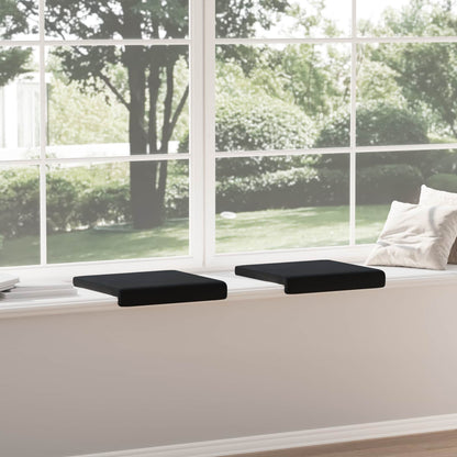vidaXL Bench Cushion 2 pcs Velvet Black Depth 35 cm