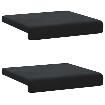 vidaXL Bench Cushion 2 pcs Velvet Black Depth 35 cm