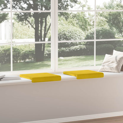 vidaXL Bench Cushion 2 pcs Velvet Yellow Depth 35 cm