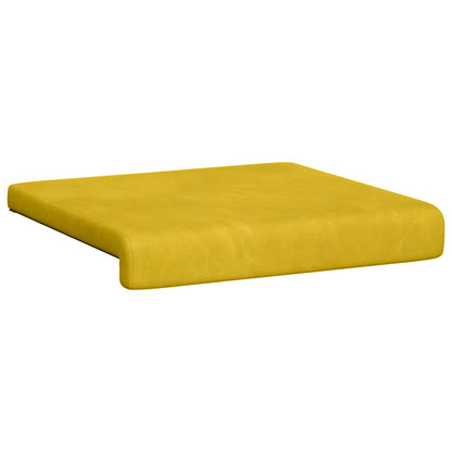 vidaXL Bench Cushion 2 pcs Velvet Yellow Depth 35 cm