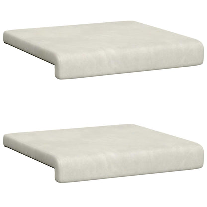 vidaXL Bench Cushion 2 pcs Velvet Cream Depth 35 cm